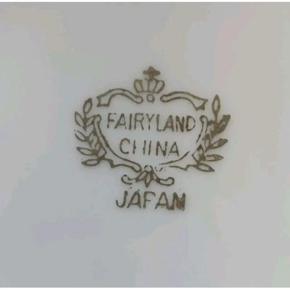 Fairyland China Striped And Polka dot Sugar Tea Floral White And Black Japan